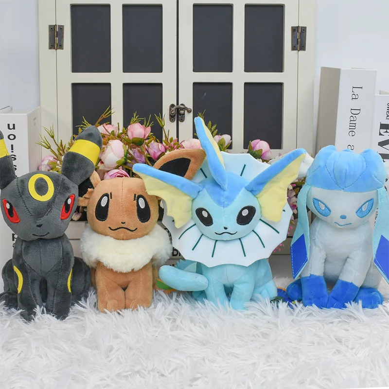 32 Style Eevee Plush Toy Pokemon Eeveelution Umbreon Vaporeon Jolteon Flareon Espeon Leafeon Cartoon Stuffed Animal Doll Peluche